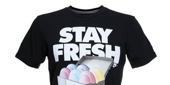 Pánské černé tričko s barevným potiskem Nike