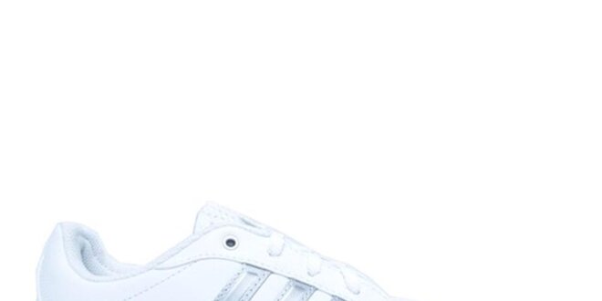 Dámské bílé tenisky se stříbrnými detaily Adidas