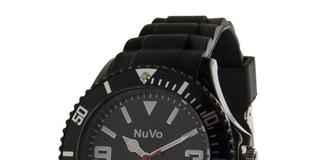 Černé analogové hodinky NuVo
