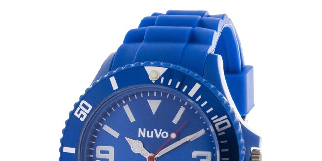 Modré analogové hodinky NuVo