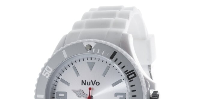 Bílé analogové hodinky NuVo