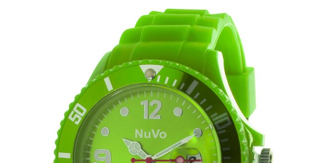 Zelené hodinky s datumovkou NuVo