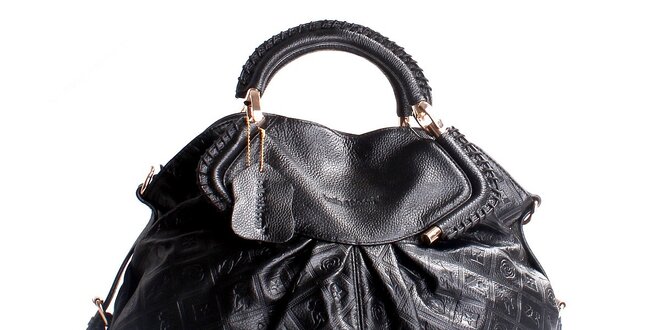 Dámská černá kabelka Belle & Bloom s ozdobným řasením
