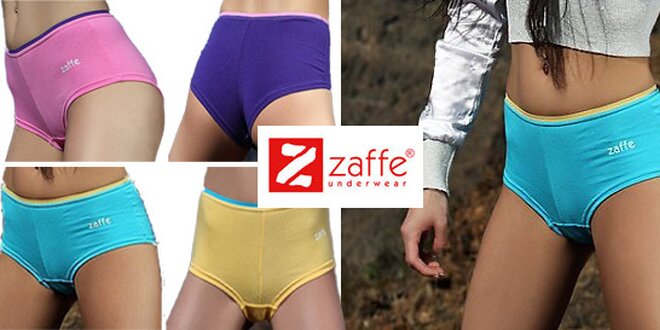 3 ks trendových barevných dámských boxerek Zaffe včetně poštovného