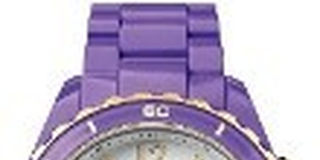 Dámské fialové hodinky Tommy Hilfiger s plastovým páskem