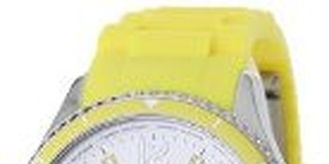 Dámské žluté hodinky Tommy Hilfiger s pryžovým řemínkem