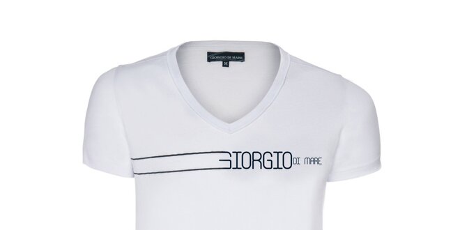 Pánské bílé véčkové tričko Giorgio di Mare