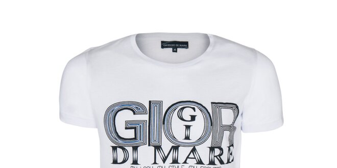 Pánské bílé tričko s nápisem Giorgio di Mare