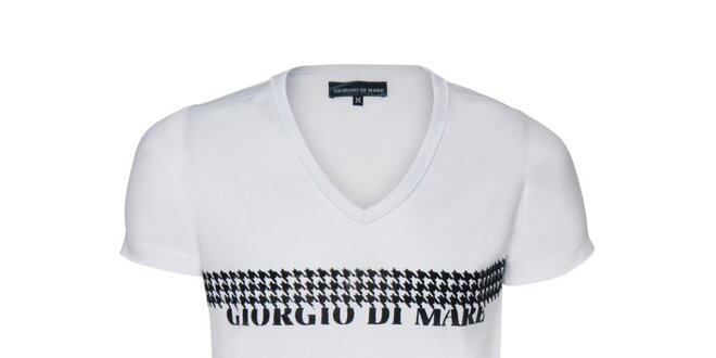 Pánské bílé véčkové tričko s potiskem Giorgio di Mare