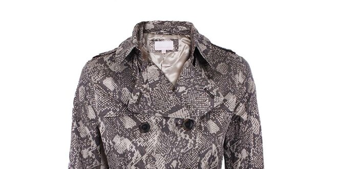 Dámský dvouřadý kabátek s motivem hadí kůže Company&Co