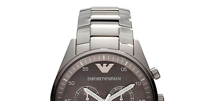 Pánské ocelové hodinky s datumovkou Emporio Armani