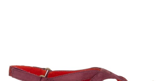 Dámské vínové sandály s červenými prvky Merrell