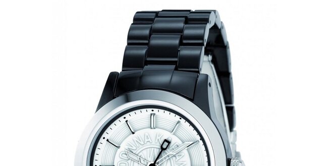 Dámské analogové hodinky s černým páskem DKNY