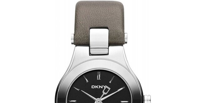 Dámské hodinky s šedým páskem DKNY