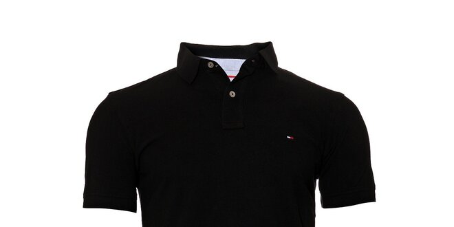 Klasické černé polo tričko Tommy Hilfiger
