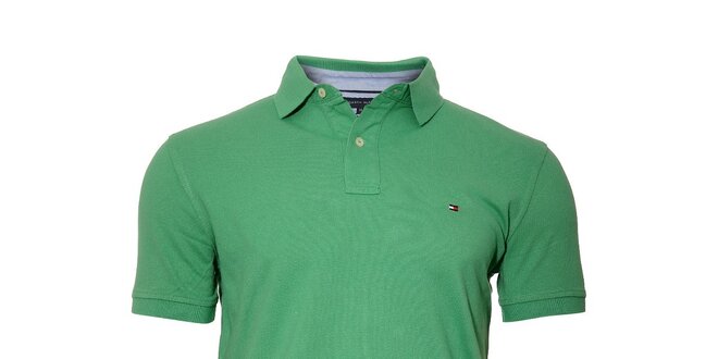 Pánské klasické zelené polo tričko Tommy Hilfiger