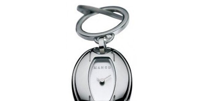 Dámske hodinky Mango se stříbrným ocelovým řemínkem a bílým ciferníkem ()