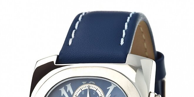 Ocelové hodinky Lancaster s modrým řemínkem