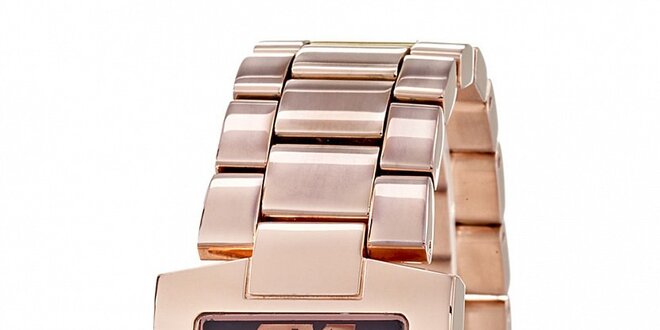 Dámské ocelové hodinky Lancaster v barvě růžového zlata