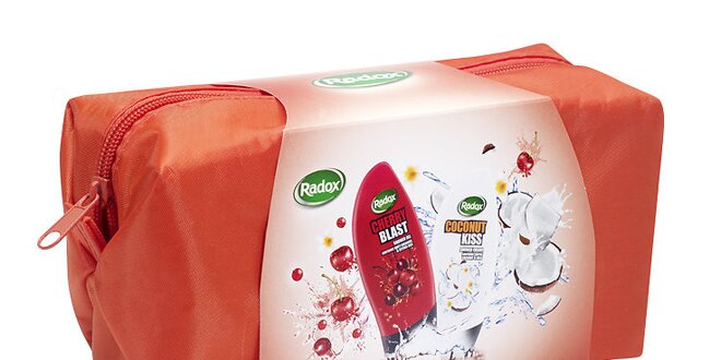 Radox kosmetická taška Ovocná (sprch.gel Cherry Blast 250ml+ sprch.gel Coconut Kiss250ml)