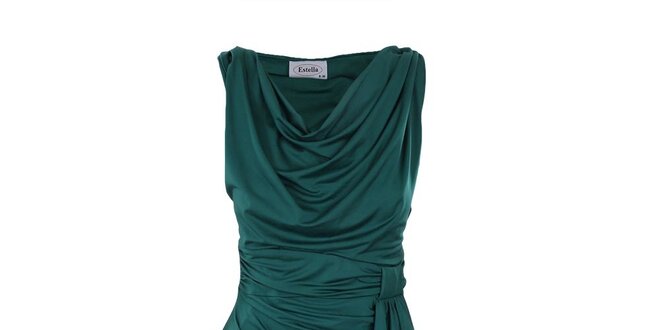 Dámské lahvově zelené šaty Estella