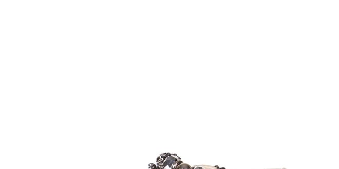 Dámské krémové sandálky s ozdobou Roberto Botella