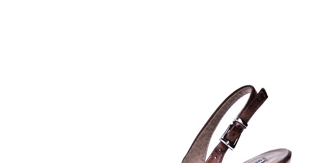 Dámské hnědé lodičky s otevřenou patou Roberto Botella