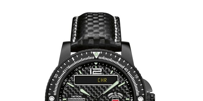 Pánské černé analogo-digitální hodinky Swiss Military