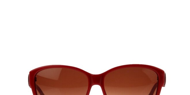 Dámské červené sluneční brýle s ozdobnou stranicí Marc by Marc Jacobs