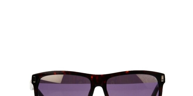 Unisex žíhané sluneční brýle Marc by Marc Jacobs s fialovými sklíčky