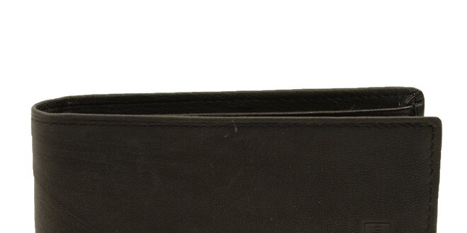 Pánská obdélníková černá kožená peněženka Pierre Cardin