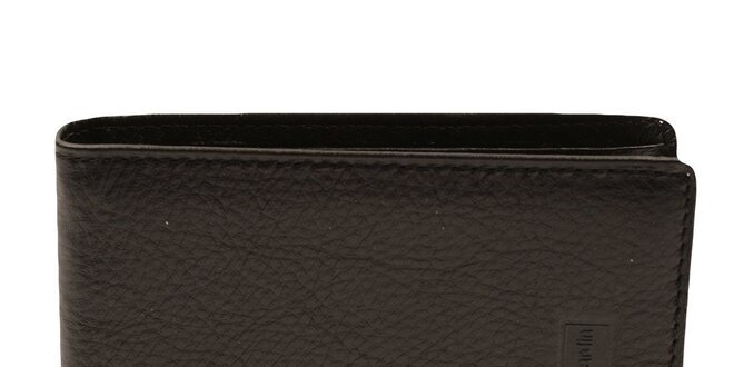 Pánská obdélníková černá reliéfní kožená peněženka Pierre Cardin