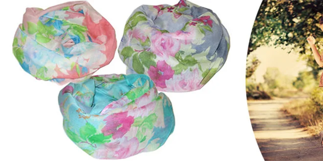 Romantické tunelové šátky s dopravou zdarma