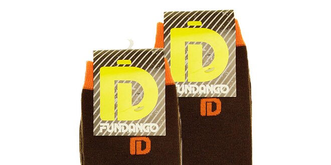 Pánské hnědo-oranžové ponožky Fundango - 2 páry
