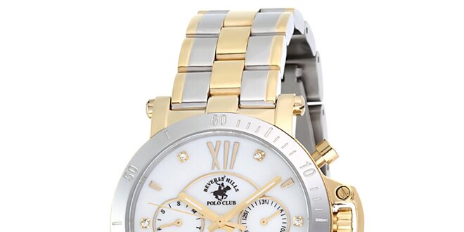 Dámské stříbrné hodinky se světlým ciferníkem Beverly Hills Polo Club