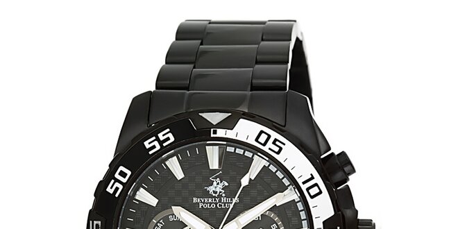 Pánské černé hodinky Beverly Hills Polo Club
