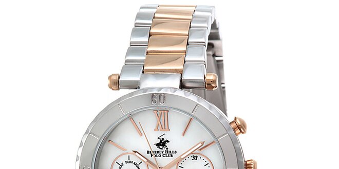 Dámské dvoubarevné hodinky Beverly Hills Polo Club