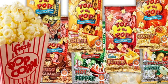 Devět sáčků lahodného popcornu - 9 příchutí!