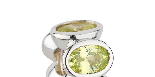 Stříbrný přívěsek Pandora se zelenými broušenými kamínky