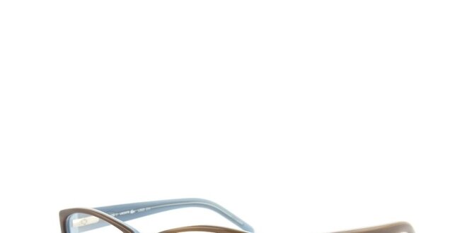 Oválné hnědo-modré brýle Lacoste
