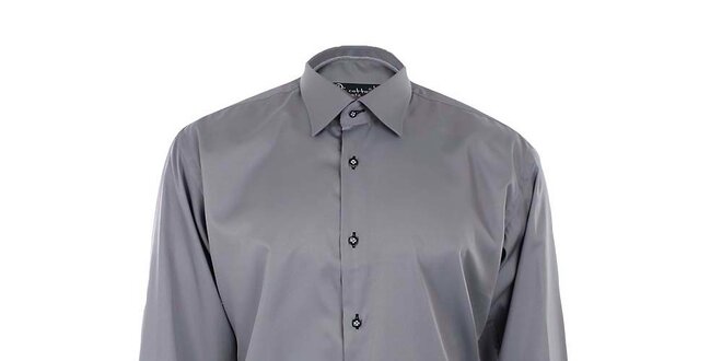 Pánská šedá košile s černými detaily Dicotto