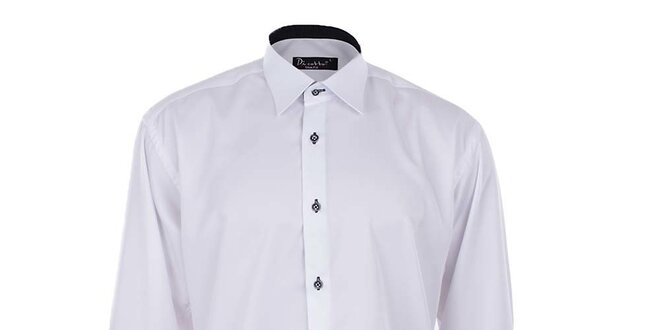 Pánská bílá košile s kontrastní légou Dicotto