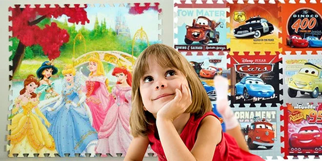 Pěnové puzzle Cars či Princezna