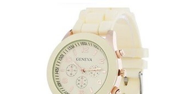 Geneva Color/Creme unisex hodinky
