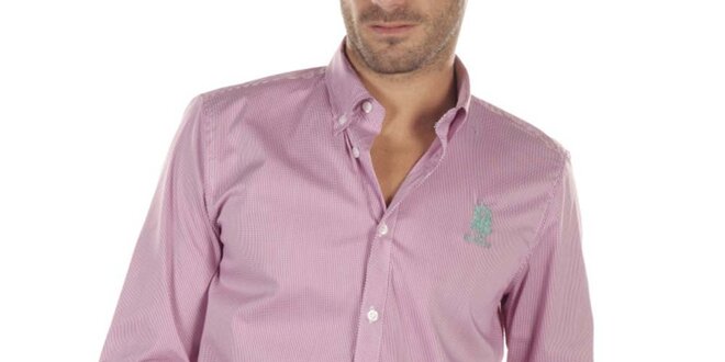 Pánská růžově kostičkovaná košile Bendorff Next