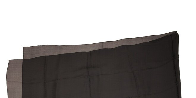 Černý hedvábný šál Dior