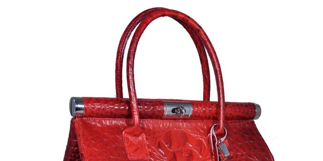 Dámská červená velká kufříková kabelka Giulia