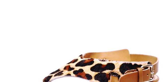 Dámské sandálky s leopardím vzorem Via Uno