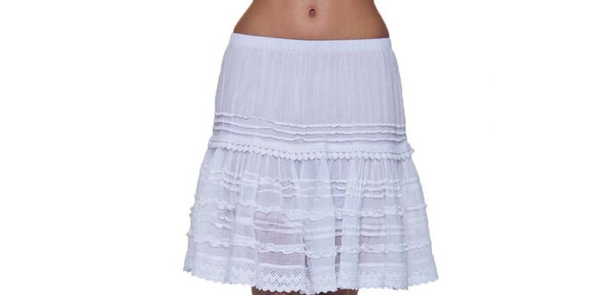 Dámská bílá volánková sukně Kool