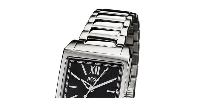 Pánské stříbrné hodinky s římskými číslicemi Hugo Boss